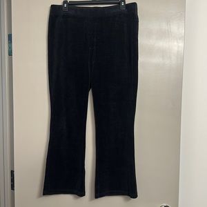 Pam and Gela Black Velvet Track Pants